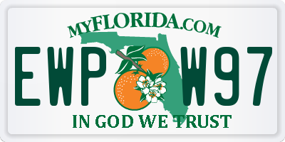 FL license plate EWPW97
