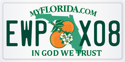 FL license plate EWPX08