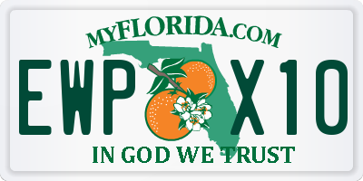 FL license plate EWPX10