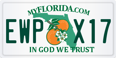 FL license plate EWPX17