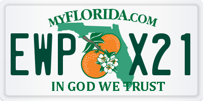 FL license plate EWPX21
