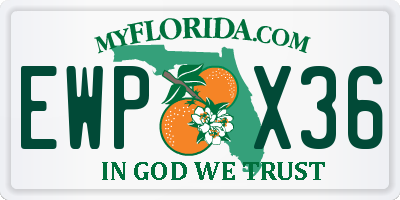 FL license plate EWPX36