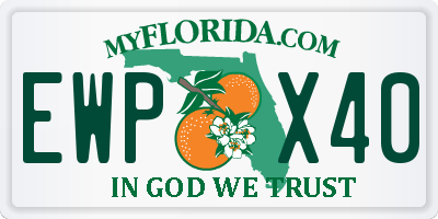 FL license plate EWPX40