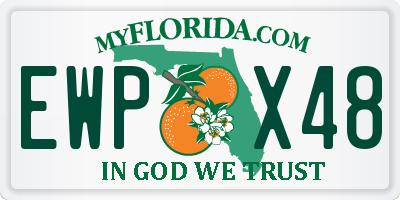 FL license plate EWPX48