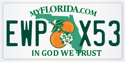 FL license plate EWPX53
