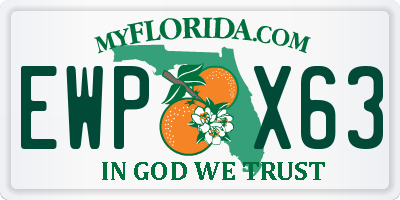 FL license plate EWPX63