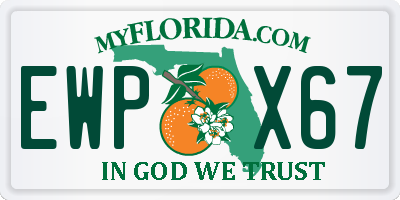FL license plate EWPX67