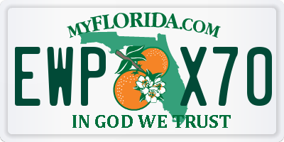 FL license plate EWPX70