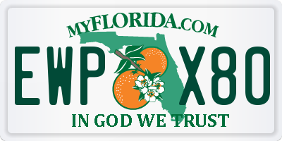FL license plate EWPX80