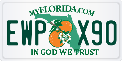 FL license plate EWPX90