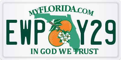 FL license plate EWPY29