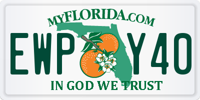FL license plate EWPY40