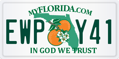 FL license plate EWPY41