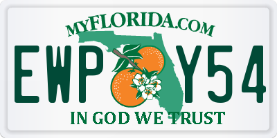 FL license plate EWPY54