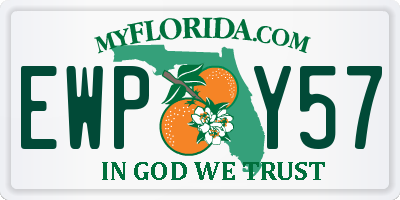 FL license plate EWPY57