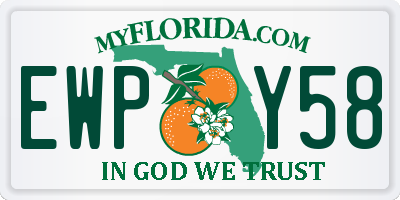 FL license plate EWPY58