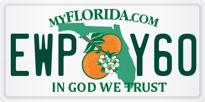 FL license plate EWPY60