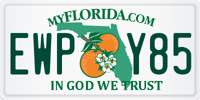 FL license plate EWPY85