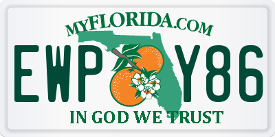 FL license plate EWPY86