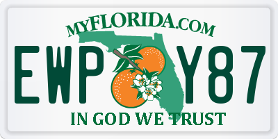 FL license plate EWPY87