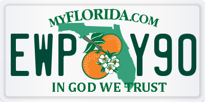 FL license plate EWPY90