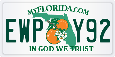 FL license plate EWPY92