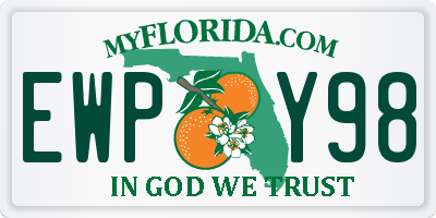 FL license plate EWPY98
