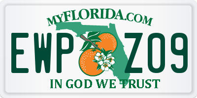 FL license plate EWPZ09