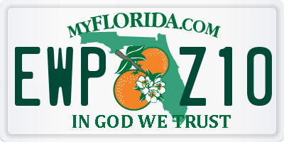 FL license plate EWPZ10