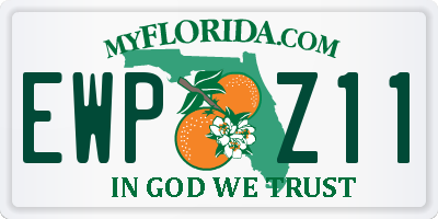 FL license plate EWPZ11