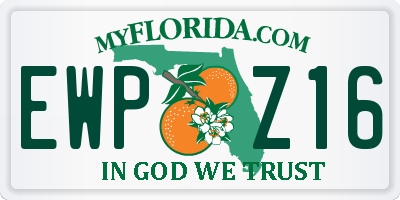 FL license plate EWPZ16