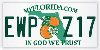 FL license plate EWPZ17