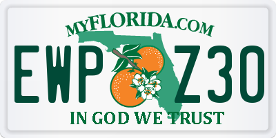 FL license plate EWPZ30