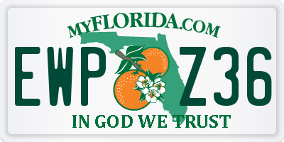 FL license plate EWPZ36