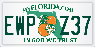 FL license plate EWPZ37