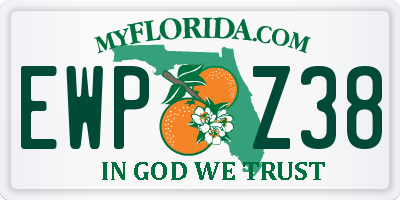 FL license plate EWPZ38