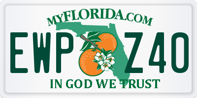 FL license plate EWPZ40