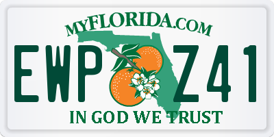 FL license plate EWPZ41