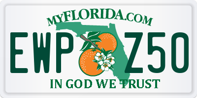 FL license plate EWPZ50