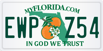 FL license plate EWPZ54