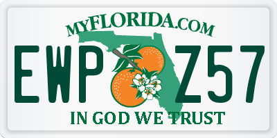 FL license plate EWPZ57