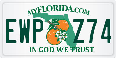 FL license plate EWPZ74