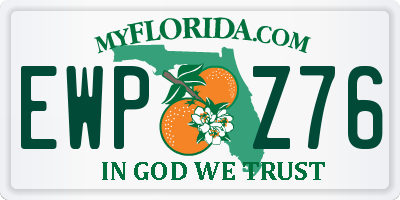 FL license plate EWPZ76