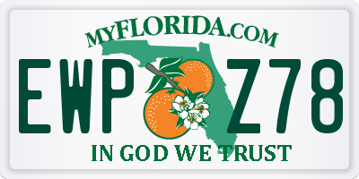 FL license plate EWPZ78