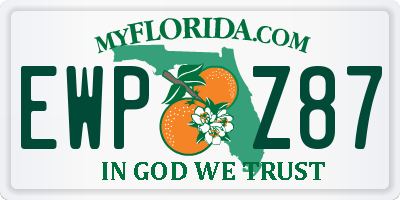 FL license plate EWPZ87