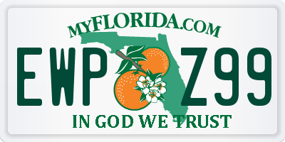 FL license plate EWPZ99
