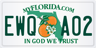 FL license plate EWQA02