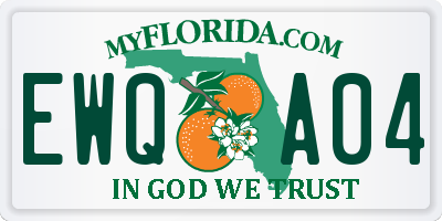 FL license plate EWQA04