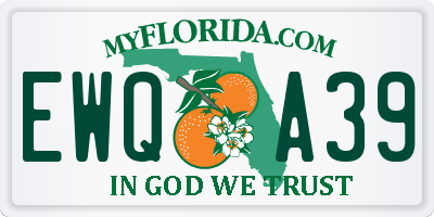 FL license plate EWQA39