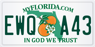 FL license plate EWQA43